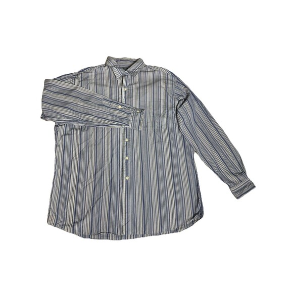 Polo Ralph Lauren Jerome Button Up Shirt Mens L Long Sleeve Blue White Stripe - Picture 1 of 7